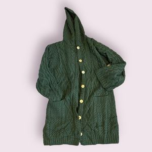 EUC Merino Wool Aran Crafts Ireland Cardigan Hoodie in Size XL